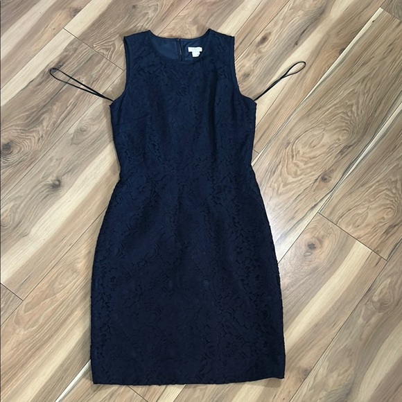 J. Crew Dresses & Skirts - J. Crew Blue Sheath Midi Dress Sleeveless Crew Neck